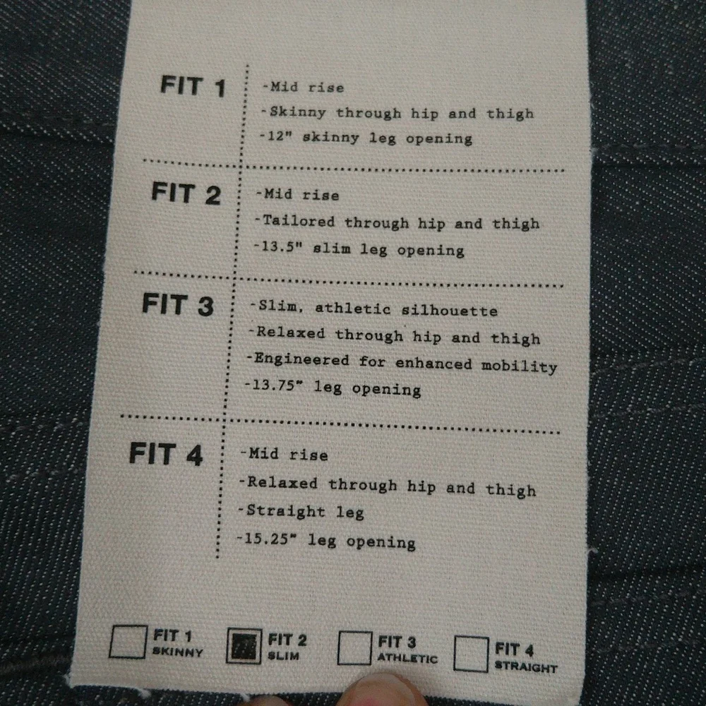 Rag bone fit 2 slim mid rise tailored raw grey denim jeans men's Sz 34w/32L - Picture 8 of 14